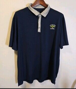 U.S. Open 121st Torrey Pines Logo Men’s L Blue/Gray Golf Polo Stretch